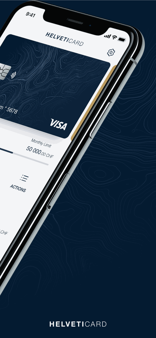 The Helveticard app on a smartphone